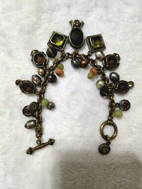 Vintage EXTASIA iconic CAMEO & INTAGLIO Charm Bracelet.